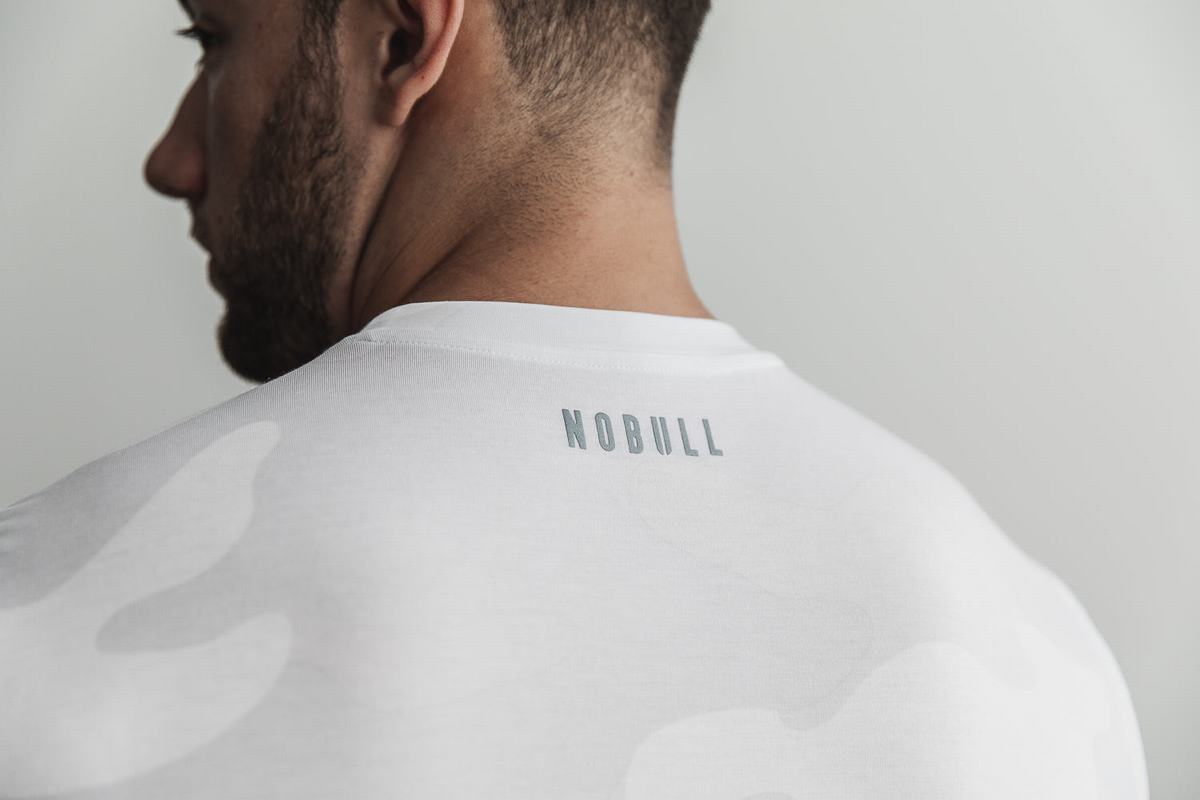 Nobull Crossfit® Sleeveless Men's T Shirts White Camo | Australia (NP2951)